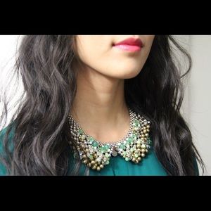 Anthropologie sparked agate collar necklace